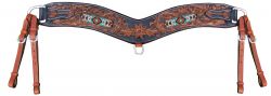 Showman Floral tooled tripping collar with beaded inlay